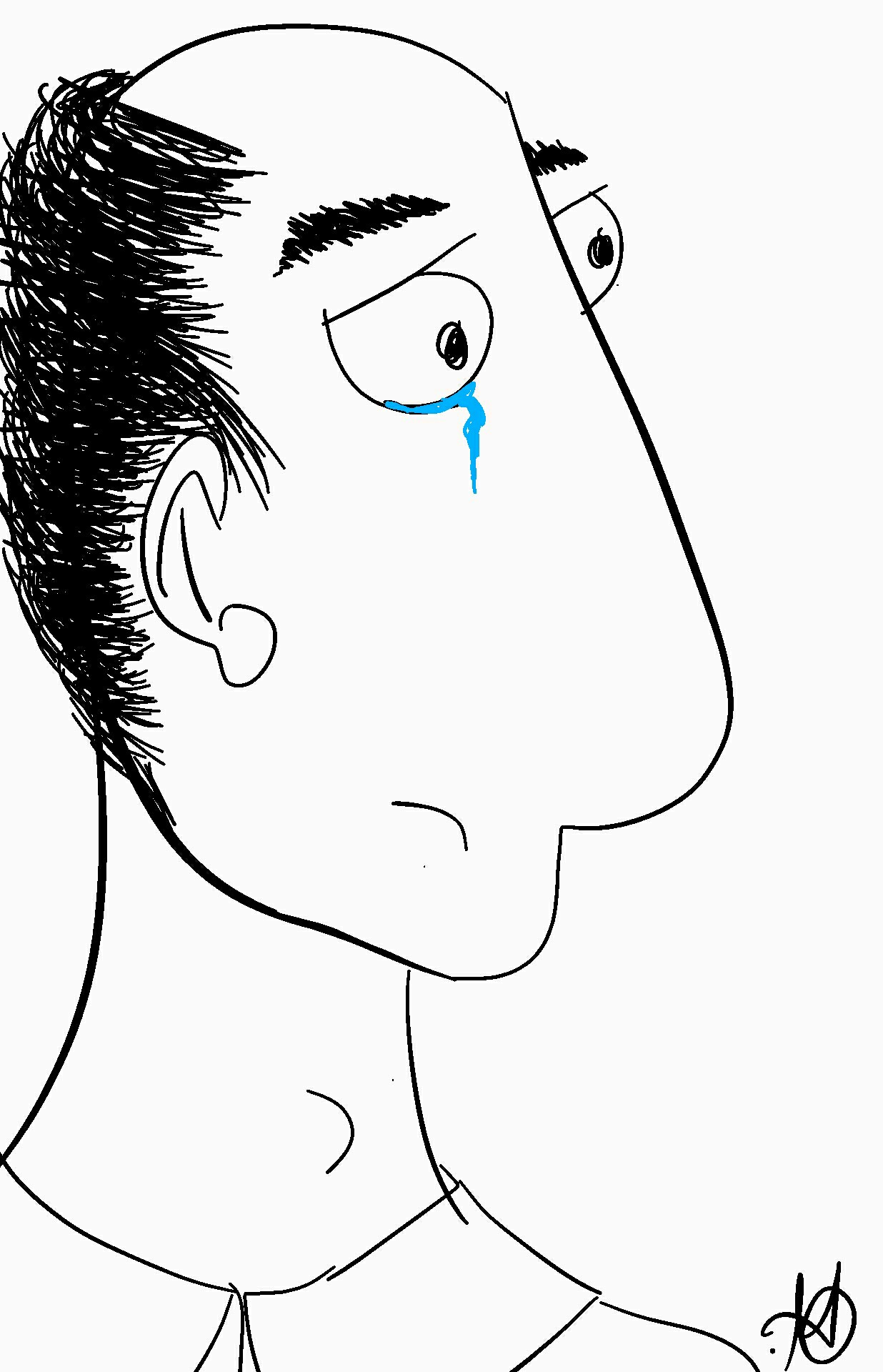 Sad Man Drawing at GetDrawings | Free download