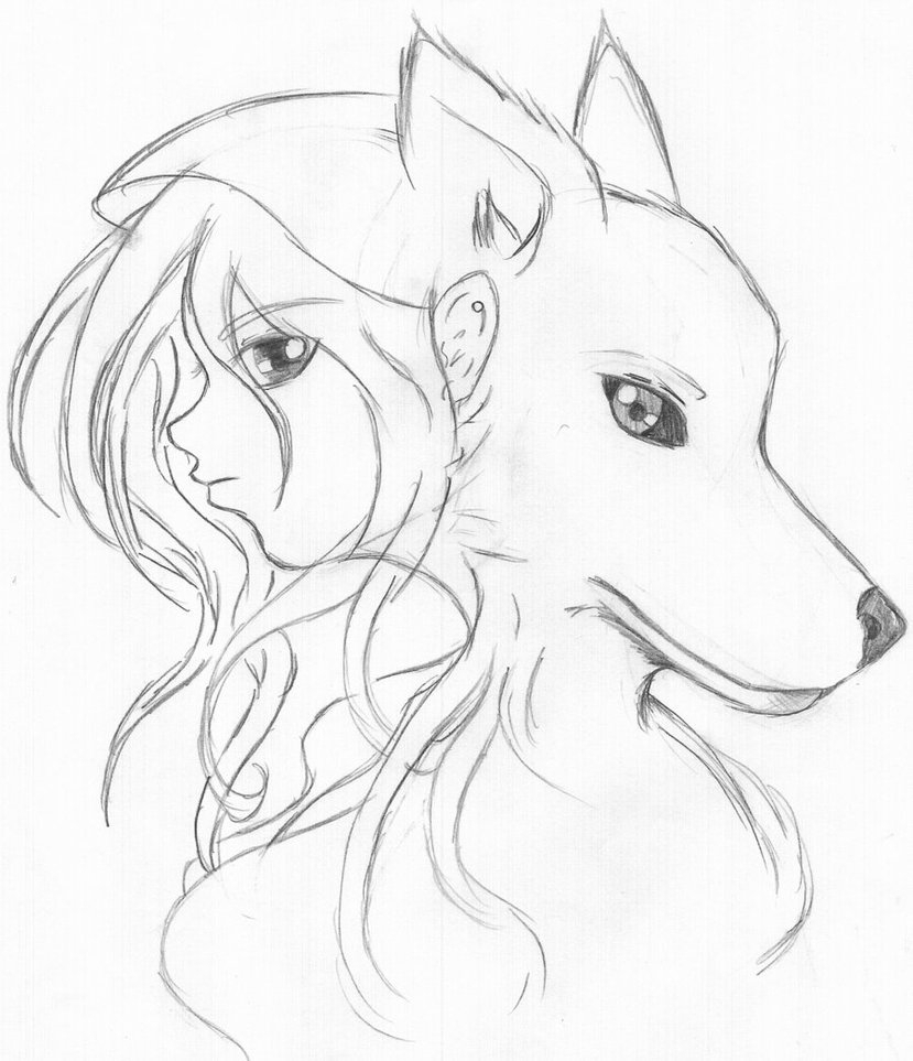 Sad Wolf Drawing at GetDrawings | Free download