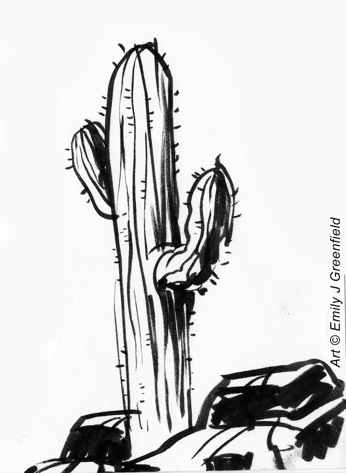 Saguaro Cactus Drawing at GetDrawings | Free download