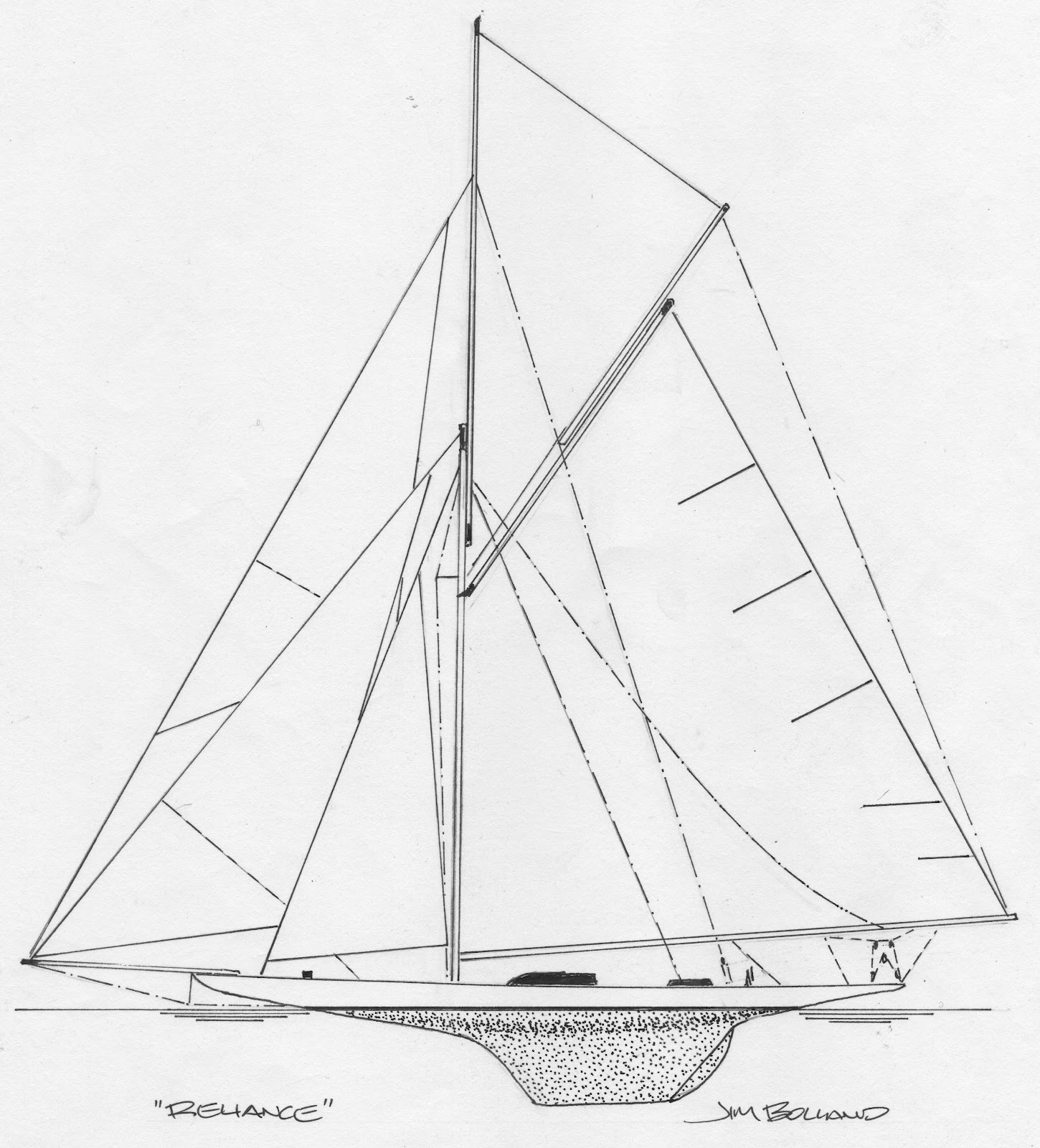 Яхта Endeavour чертежи