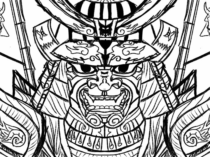 Samurai Drawing at GetDrawings | Free download