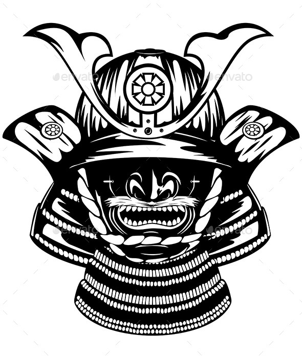 Samurai Helmet Drawing at GetDrawings | Free download