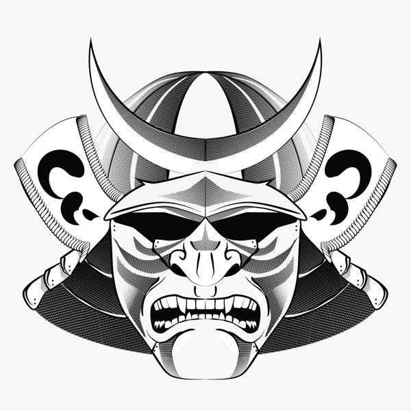 Samurai Helmet Drawing at GetDrawings | Free download