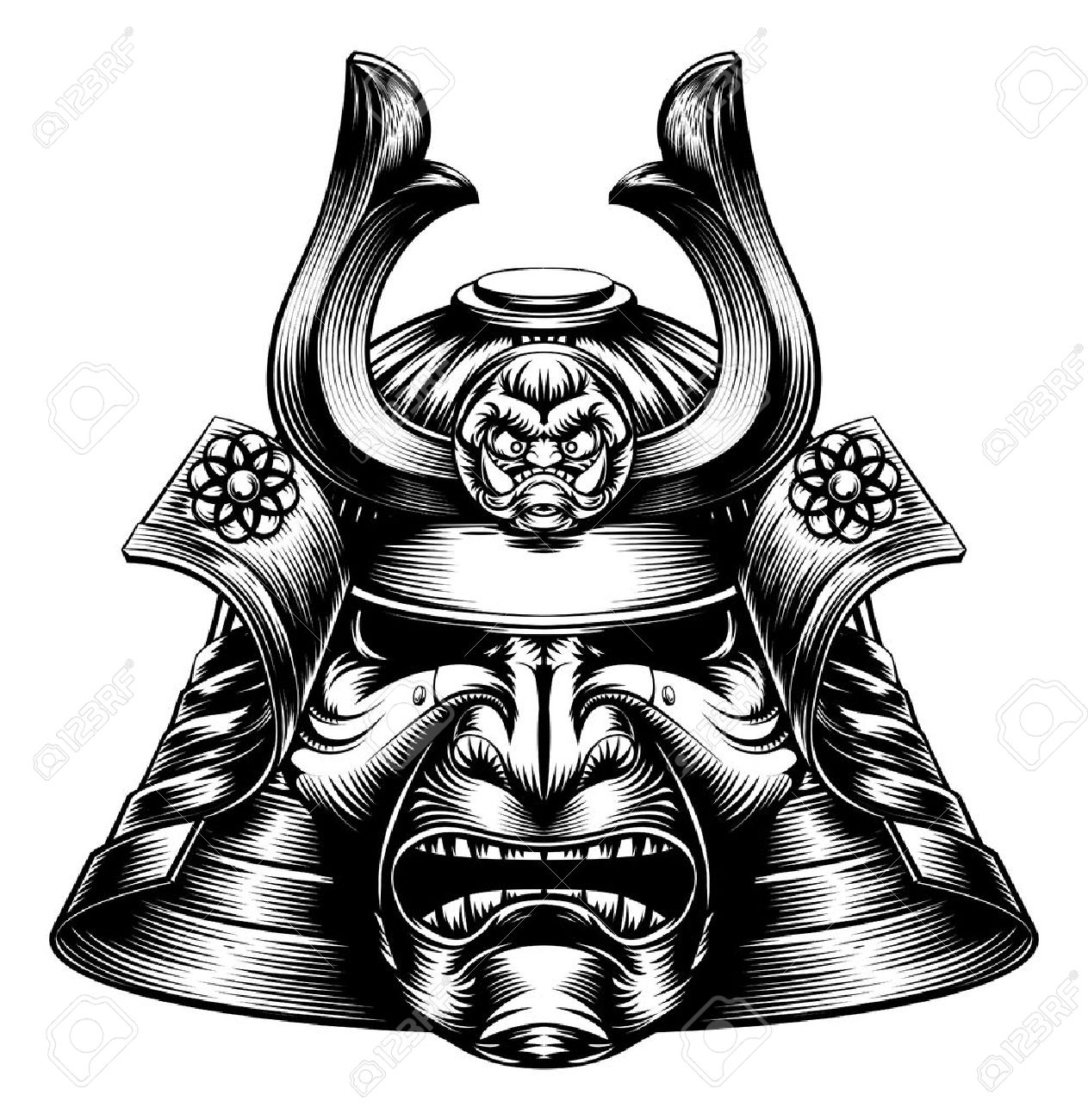 Samurai Mask Drawing at GetDrawings Free download