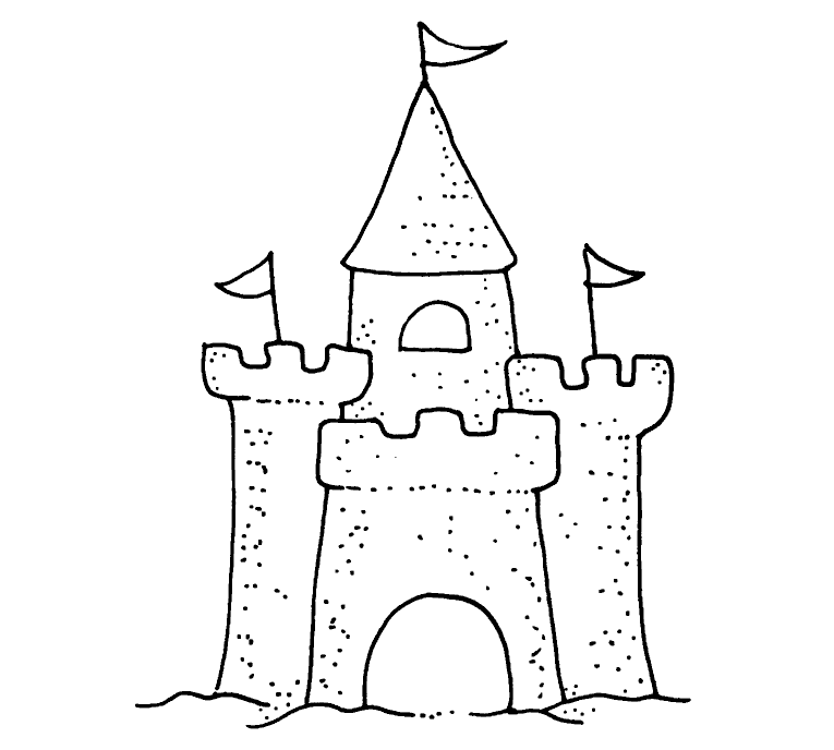 Sand Castle Drawing at GetDrawings Free download