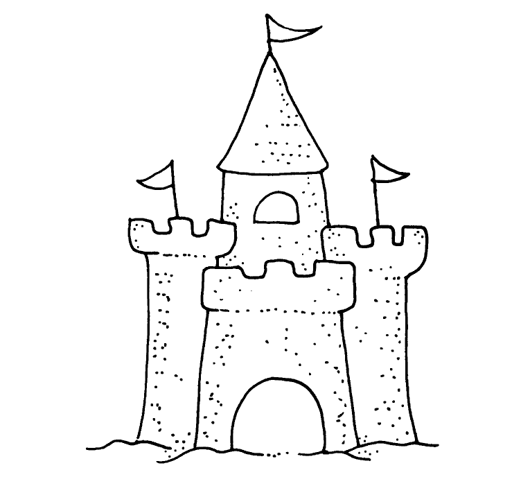 Sand Castle Drawing At GetDrawings Free Download