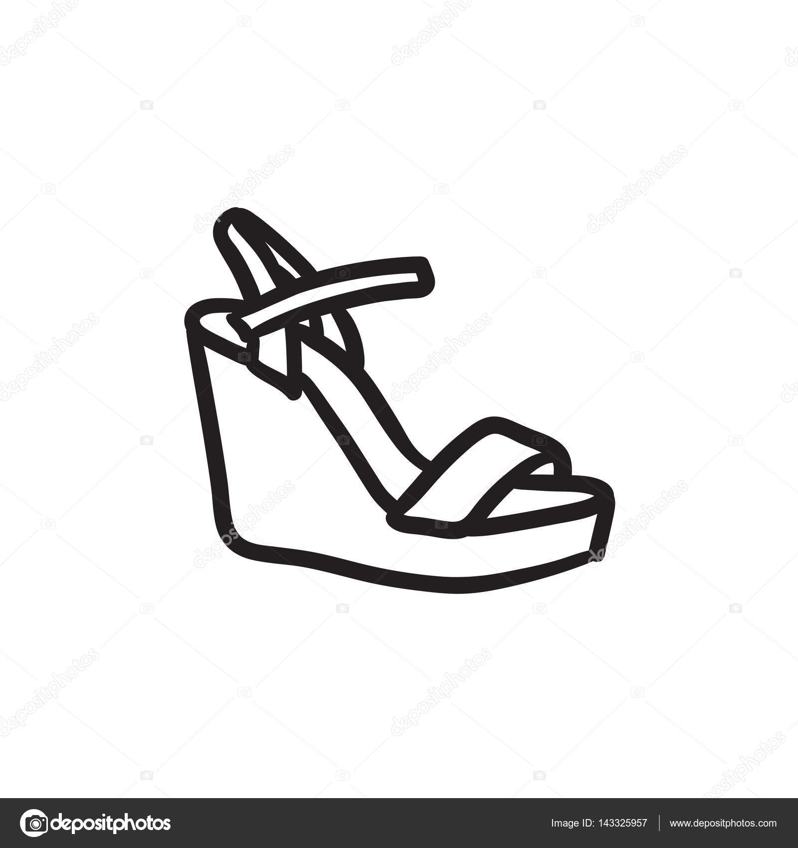 sketch of sandals