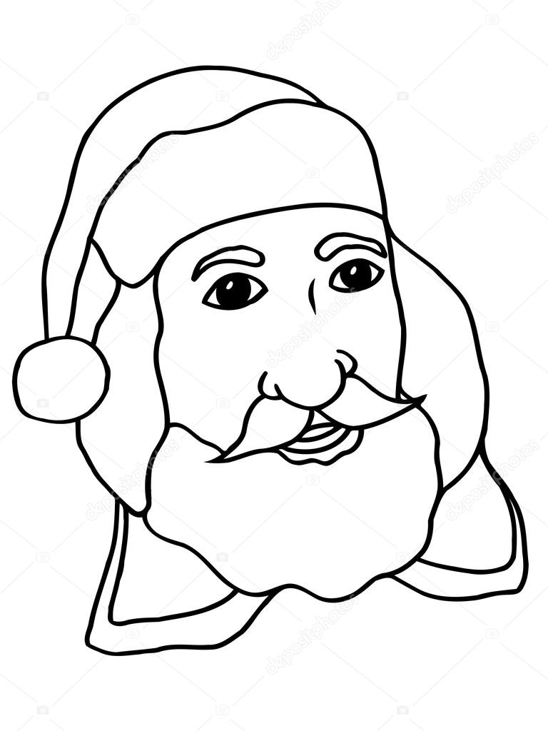 Santa Claus Face Drawing at GetDrawings | Free download