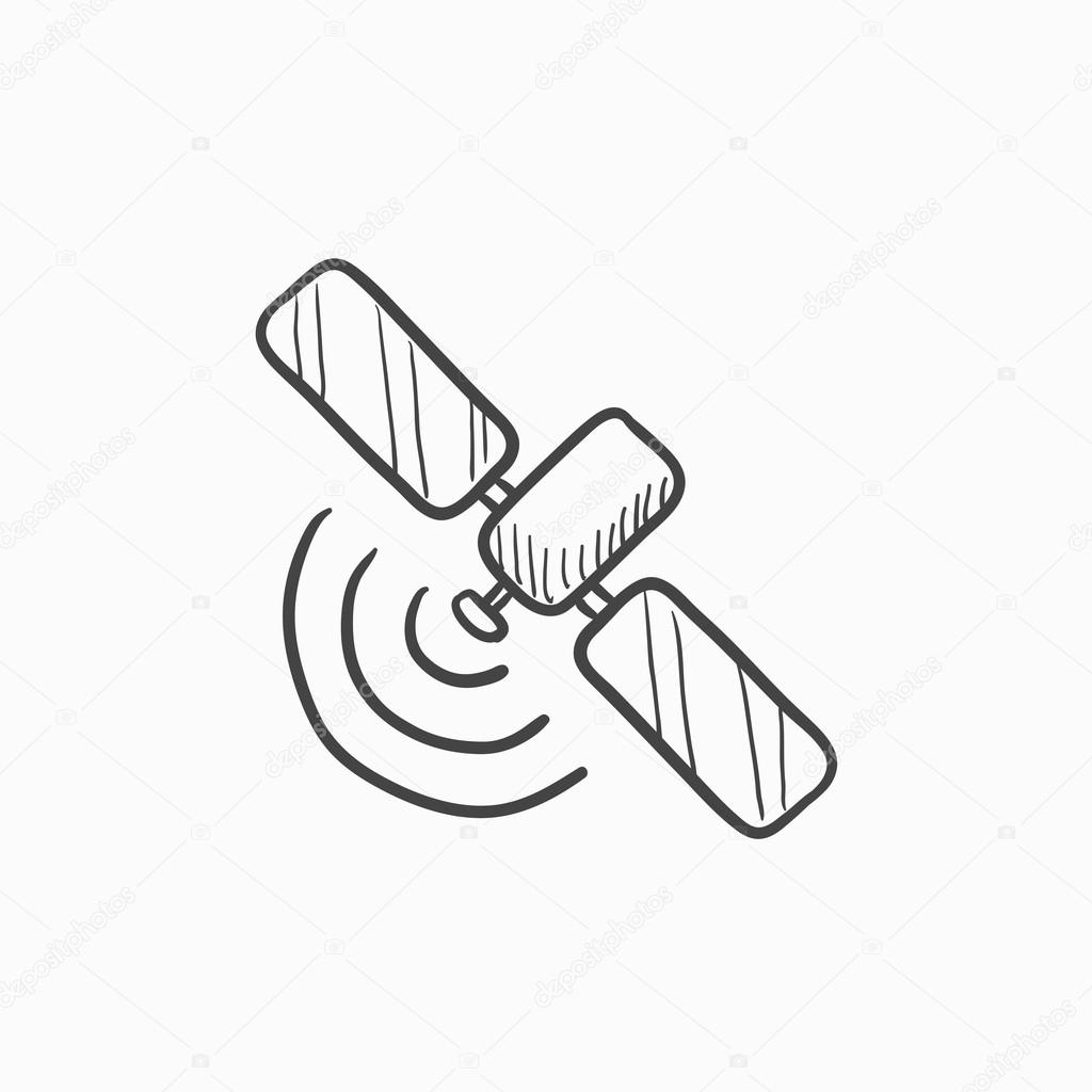 Satellite Line Drawing Easy How To Draw Satellite You vrogue.co