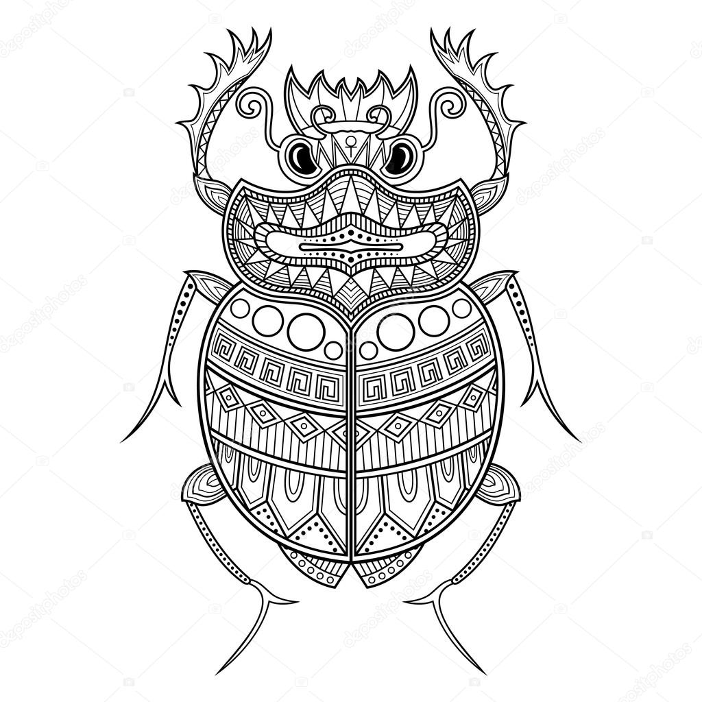 Scarab Beetle Drawing at GetDrawings Free download
