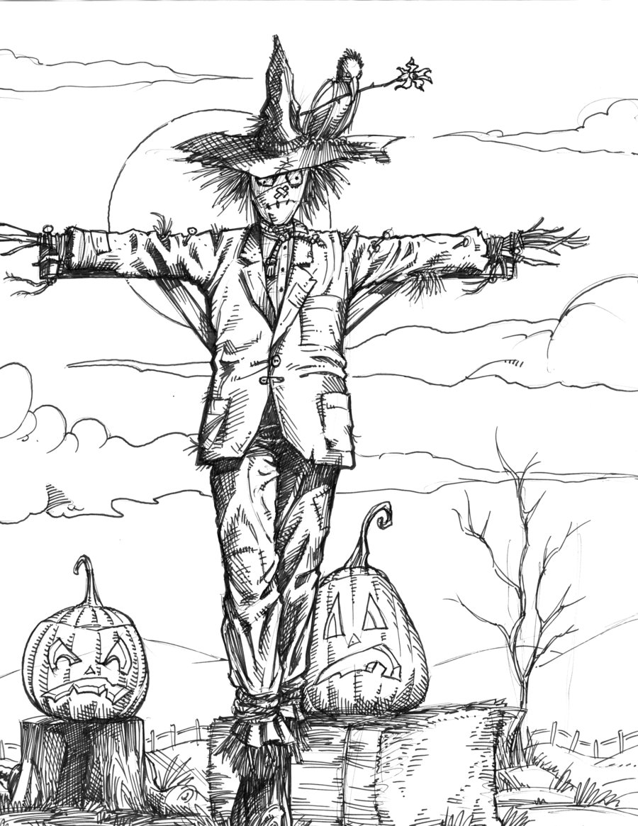 Scarecrow Drawing at GetDrawings Free download