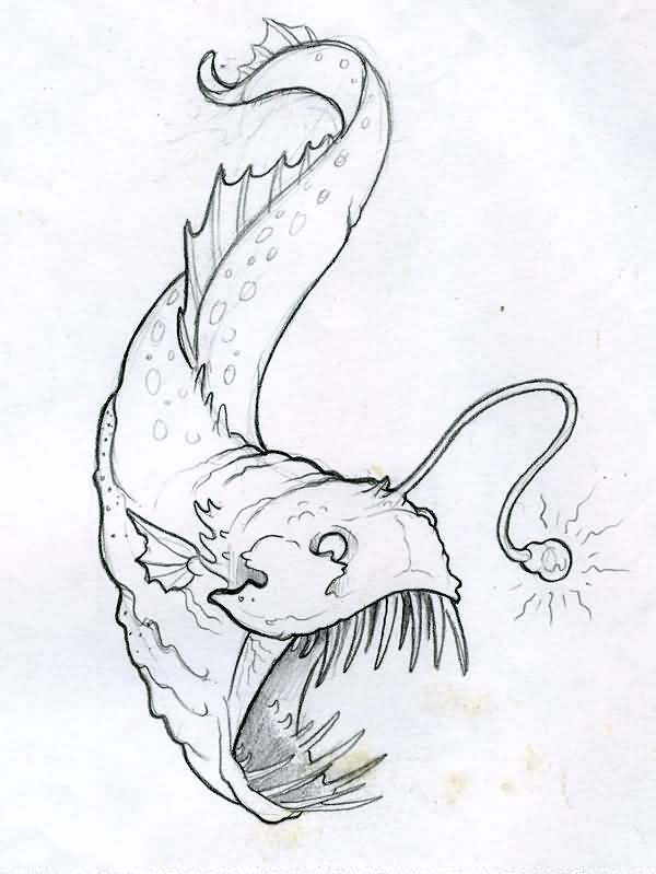 angler fish tattoo