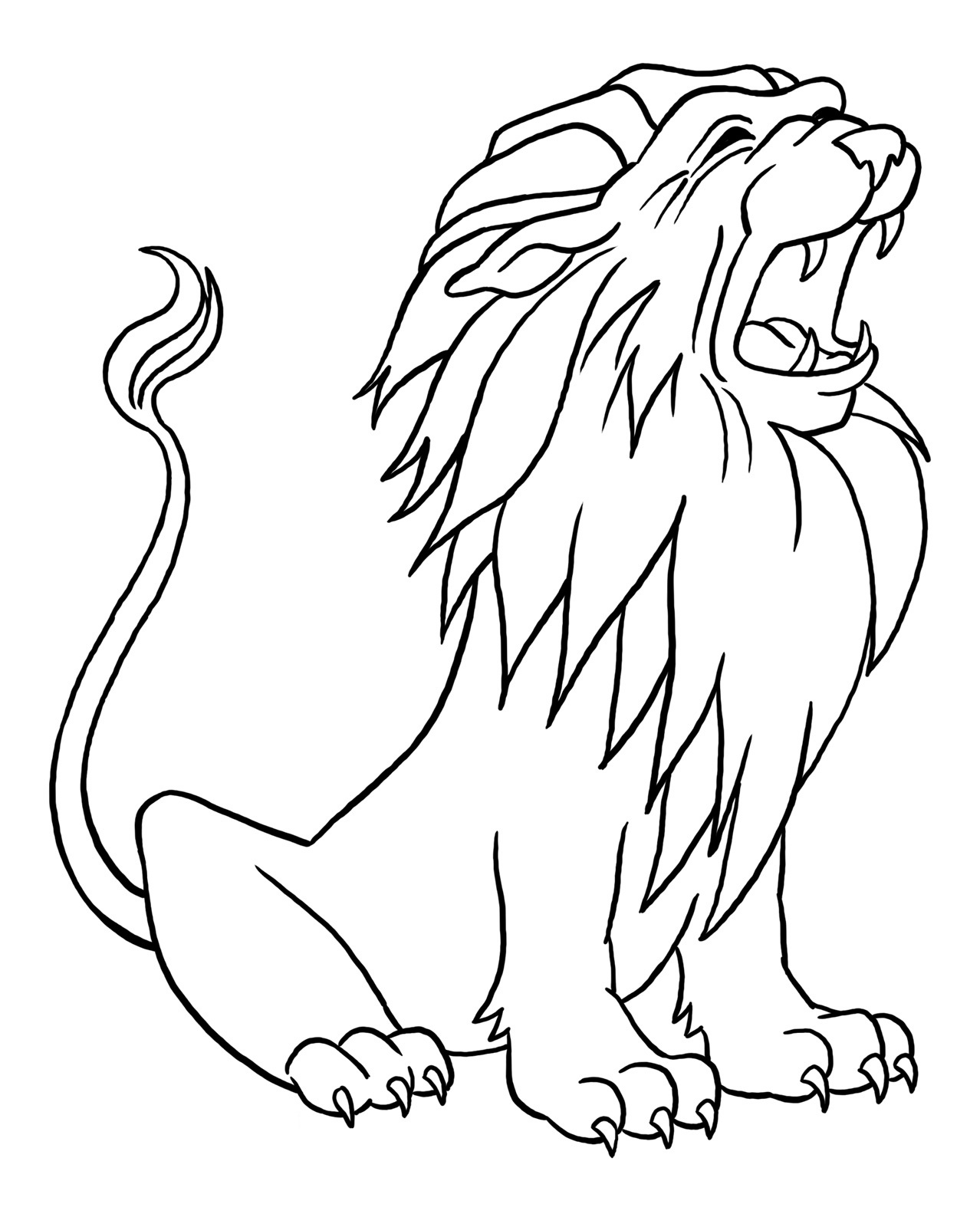 Scary Lion Drawing at GetDrawings | Free download