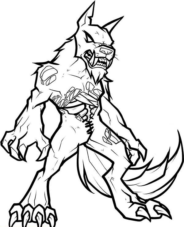 Scary Wolf Drawing at GetDrawings | Free download