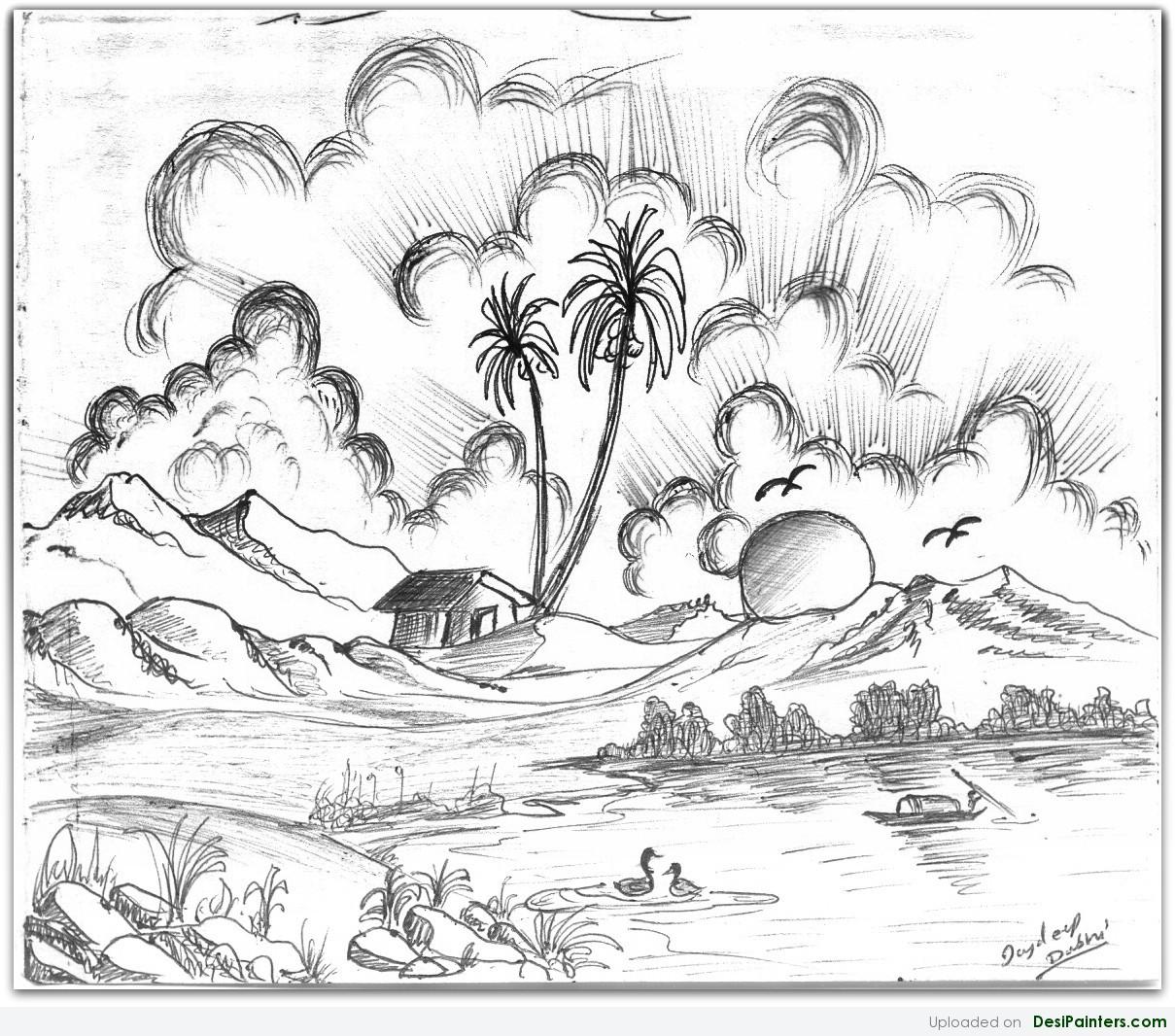 Scenery Drawing Step By Step at GetDrawings Free download