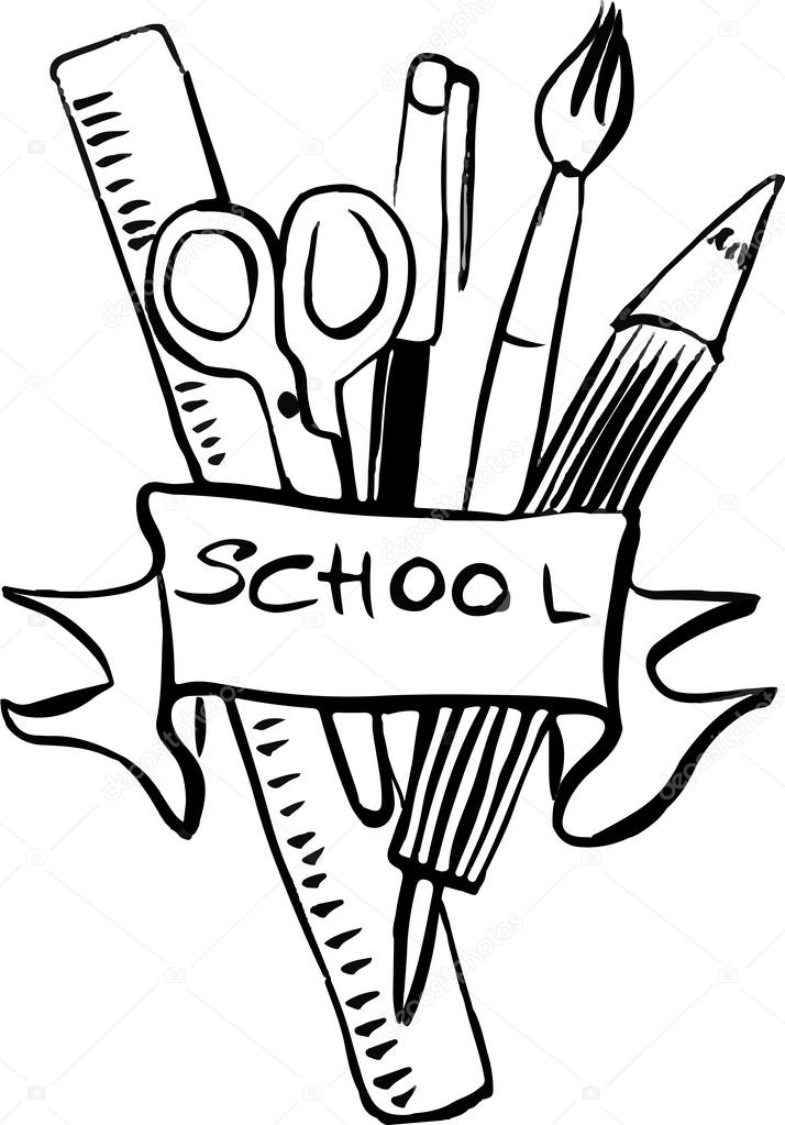 School Supplies Drawing At Getdrawings Free Download