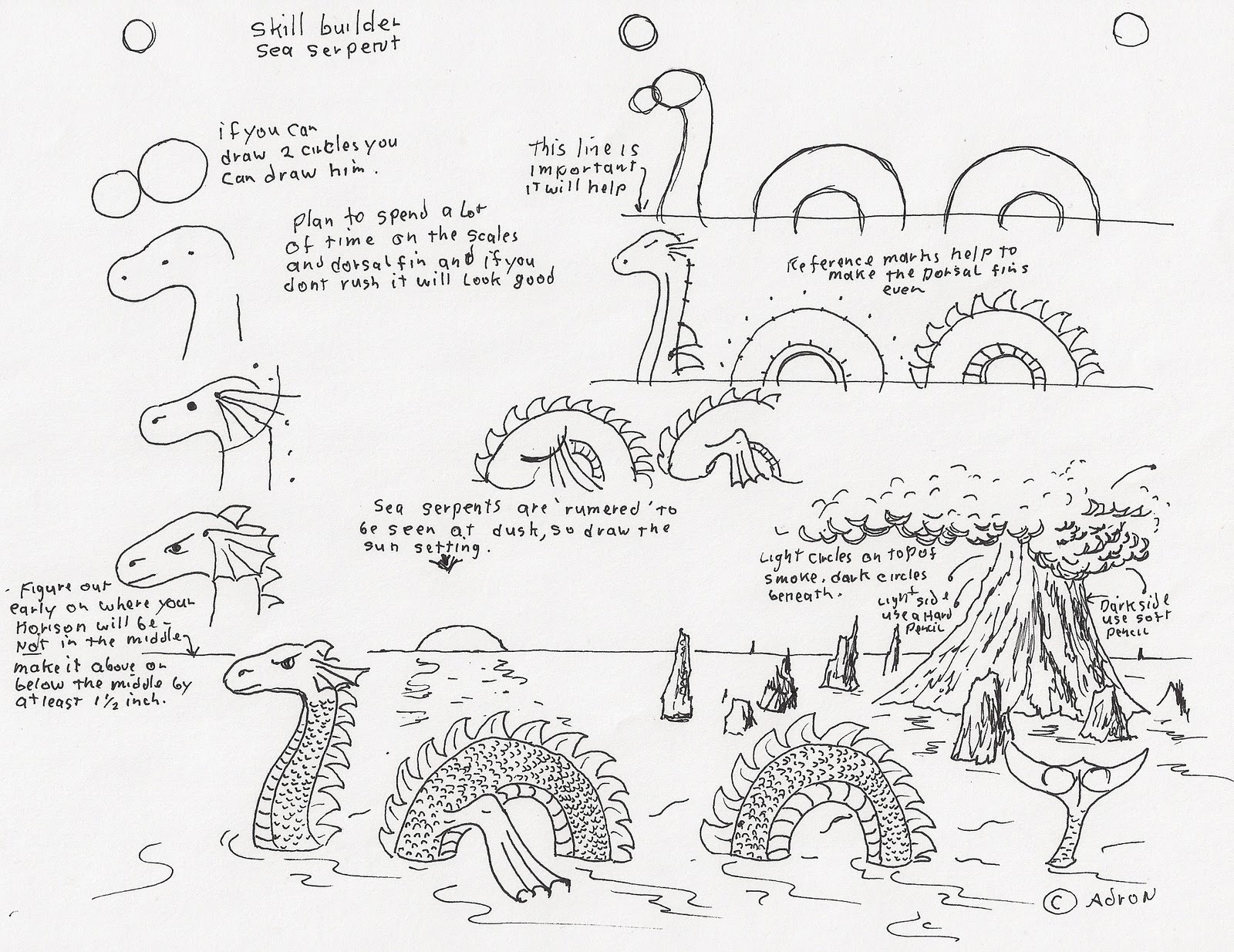 Sea Serpent Drawing at GetDrawings | Free download