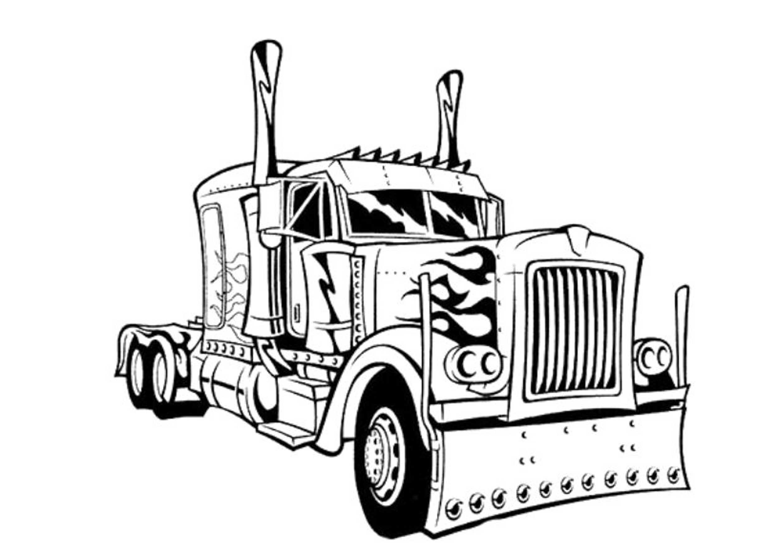 Semi Truck Drawing at GetDrawings | Free download