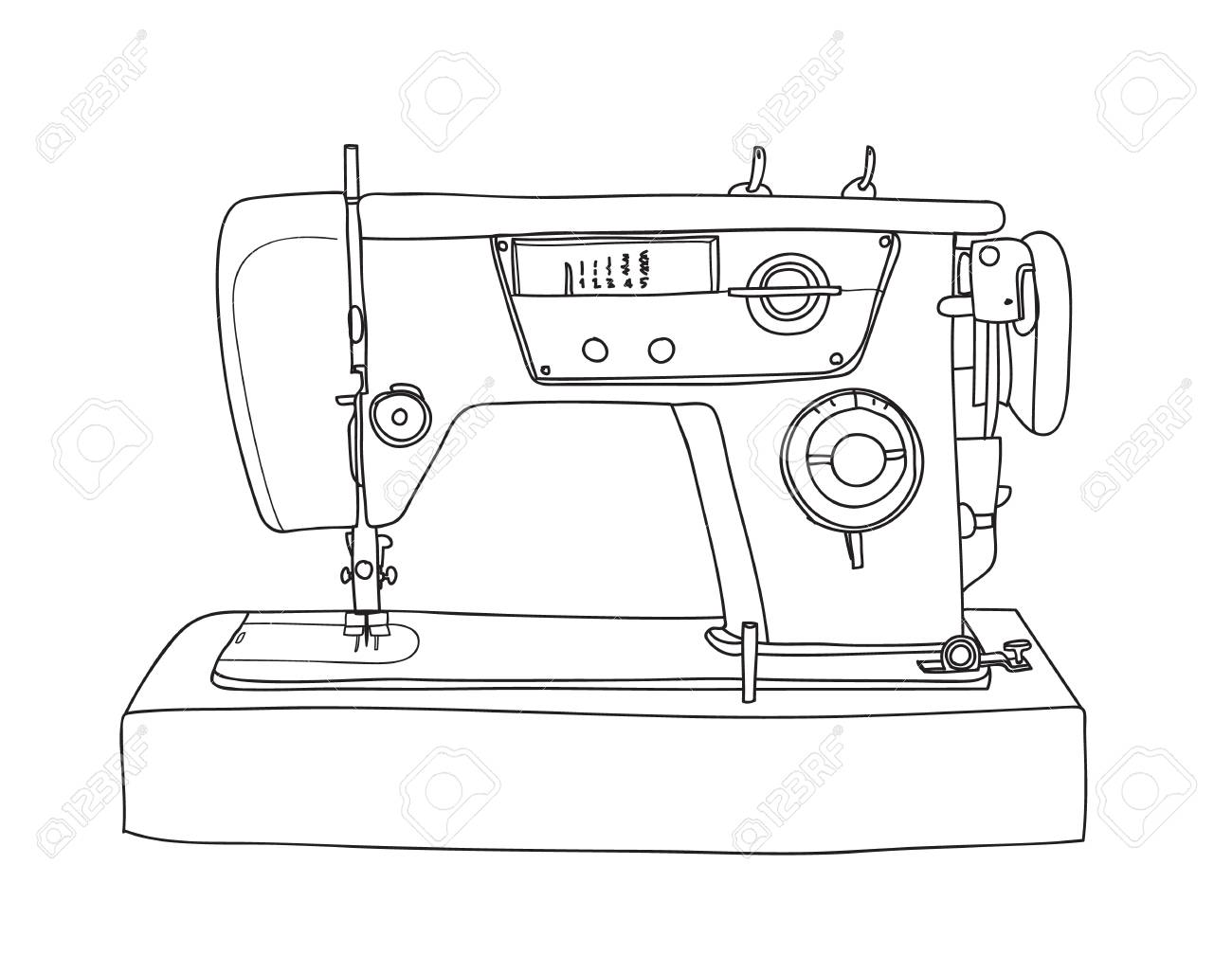 New Machine Sketch Drawing for Kids