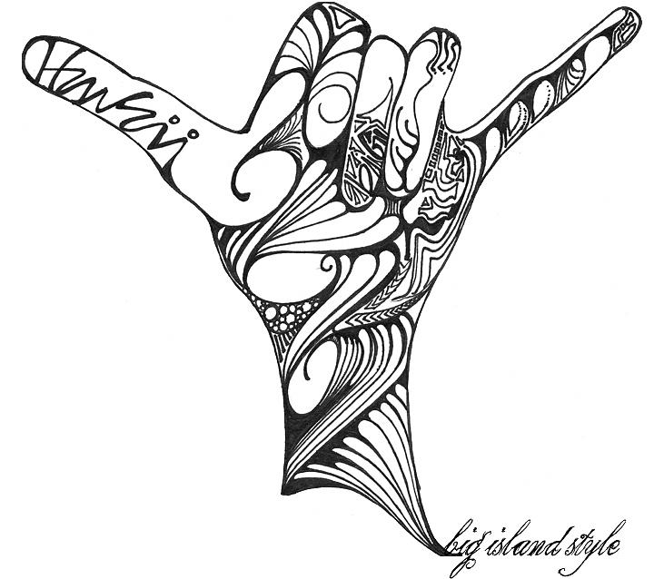 Shaka Hang Loose Clipartmag Drawing Sketch Coloring Page Shaka Hang Loose Clipartmag Drawing Sketch Coloring Page