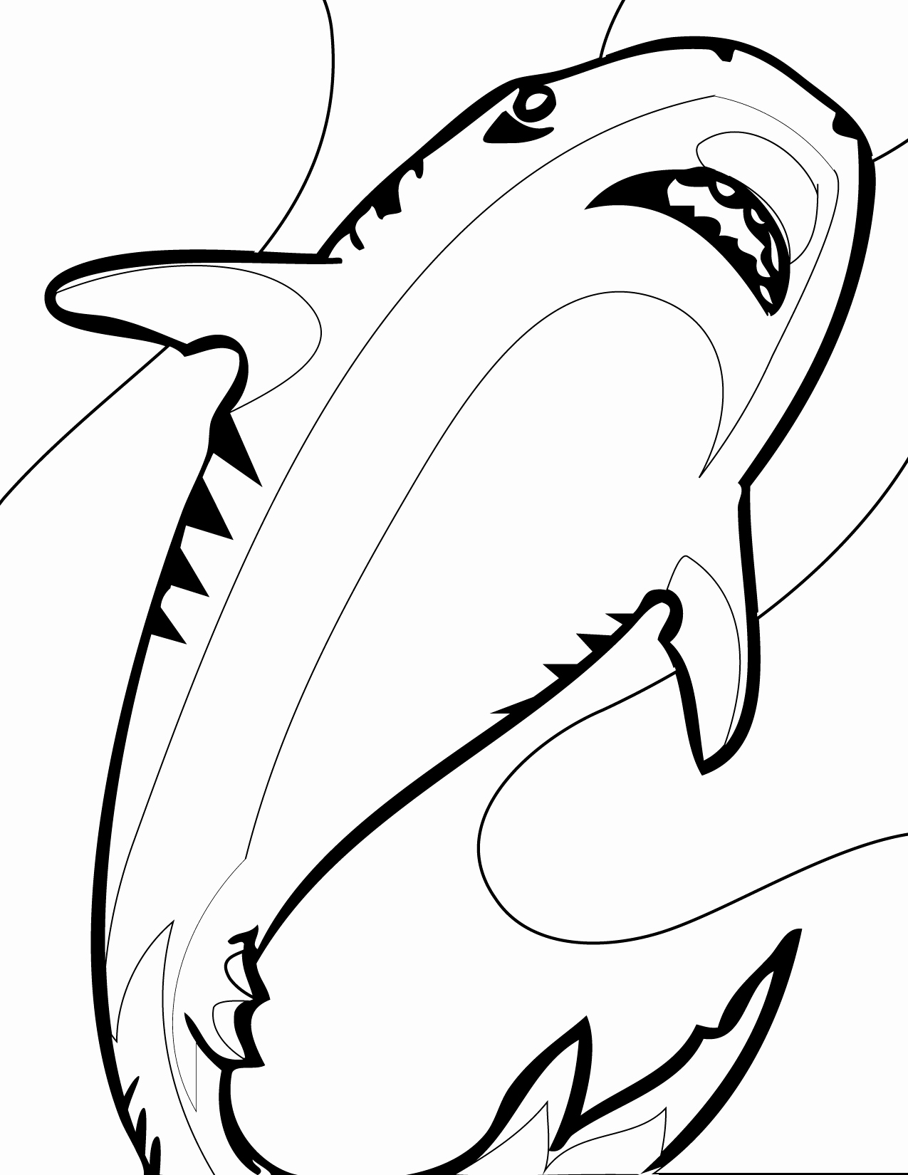 Shark Drawing Template at GetDrawings Free download