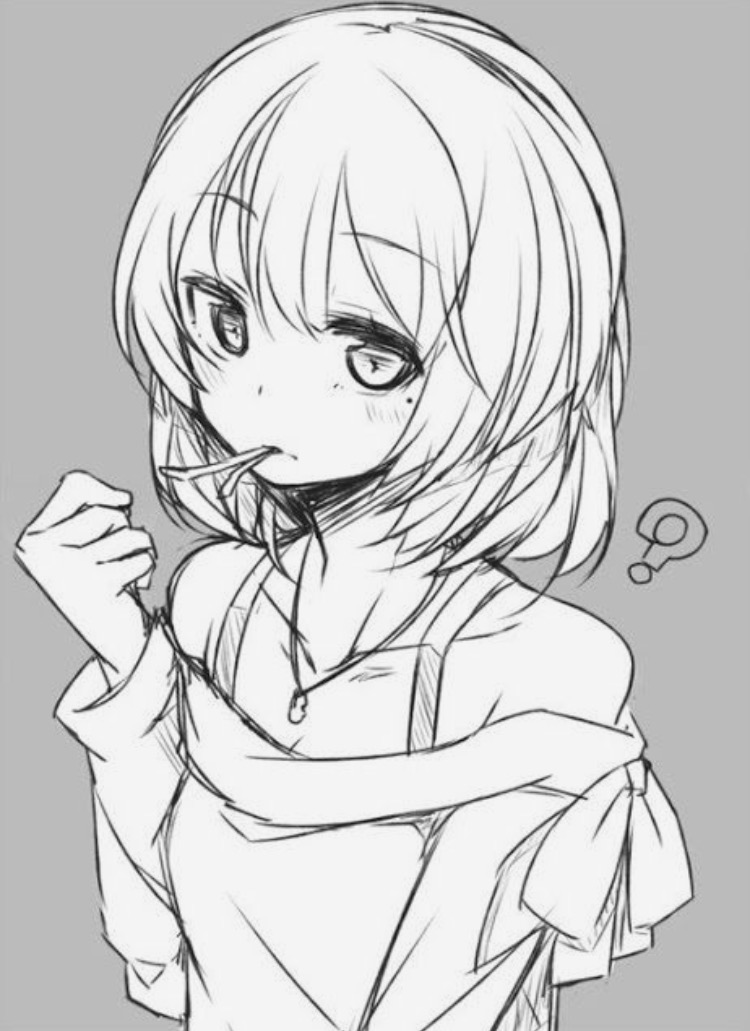Anime Female Short Hair Drawing Reference canvasily
