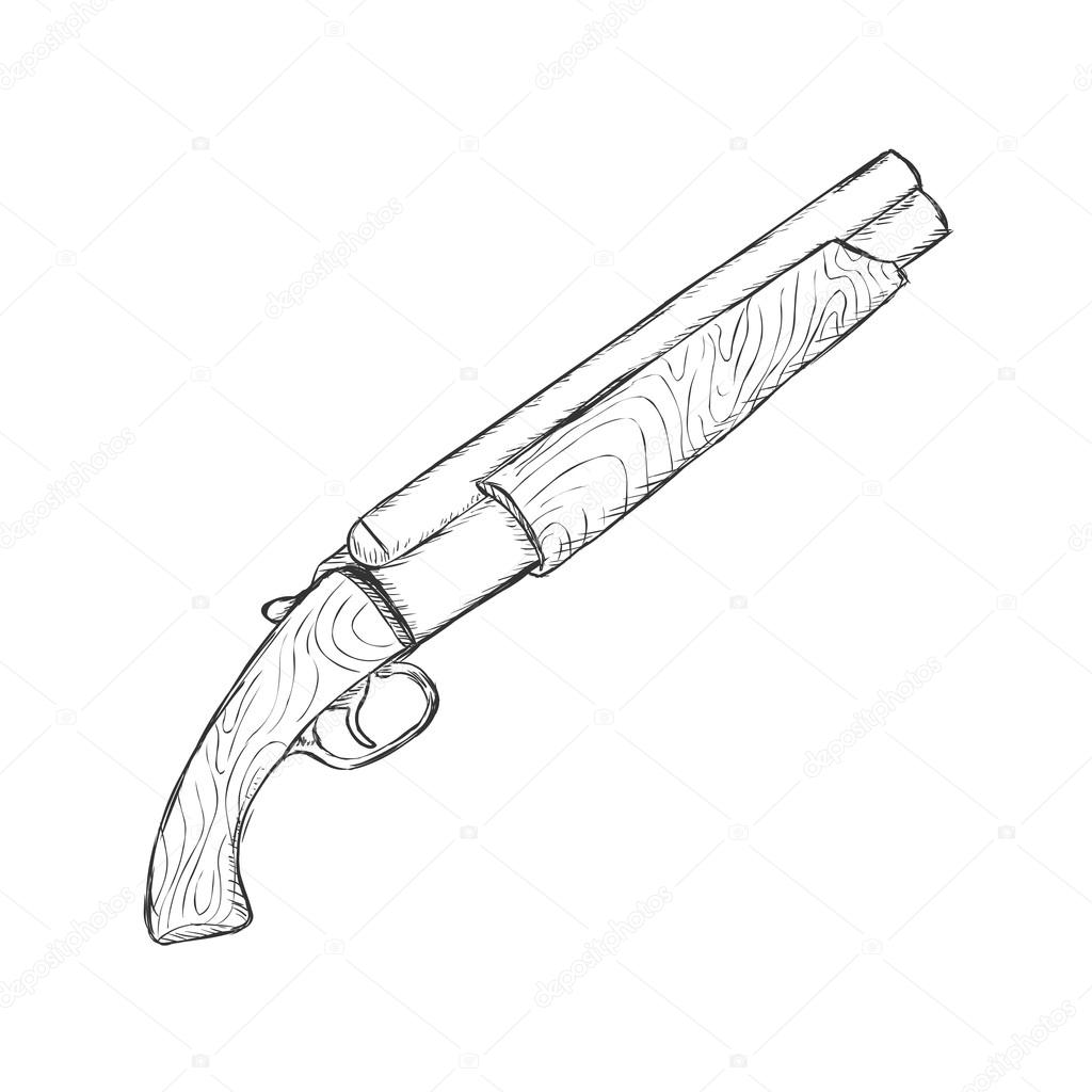 Easy Shotgun Shell Drawing Sketch Coloring Page