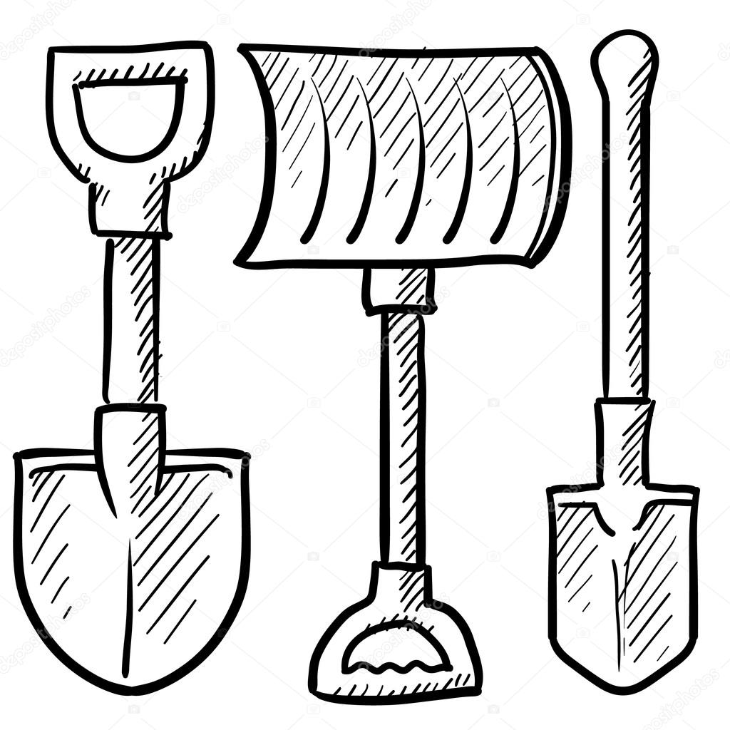 Shovel Drawing at GetDrawings | Free download