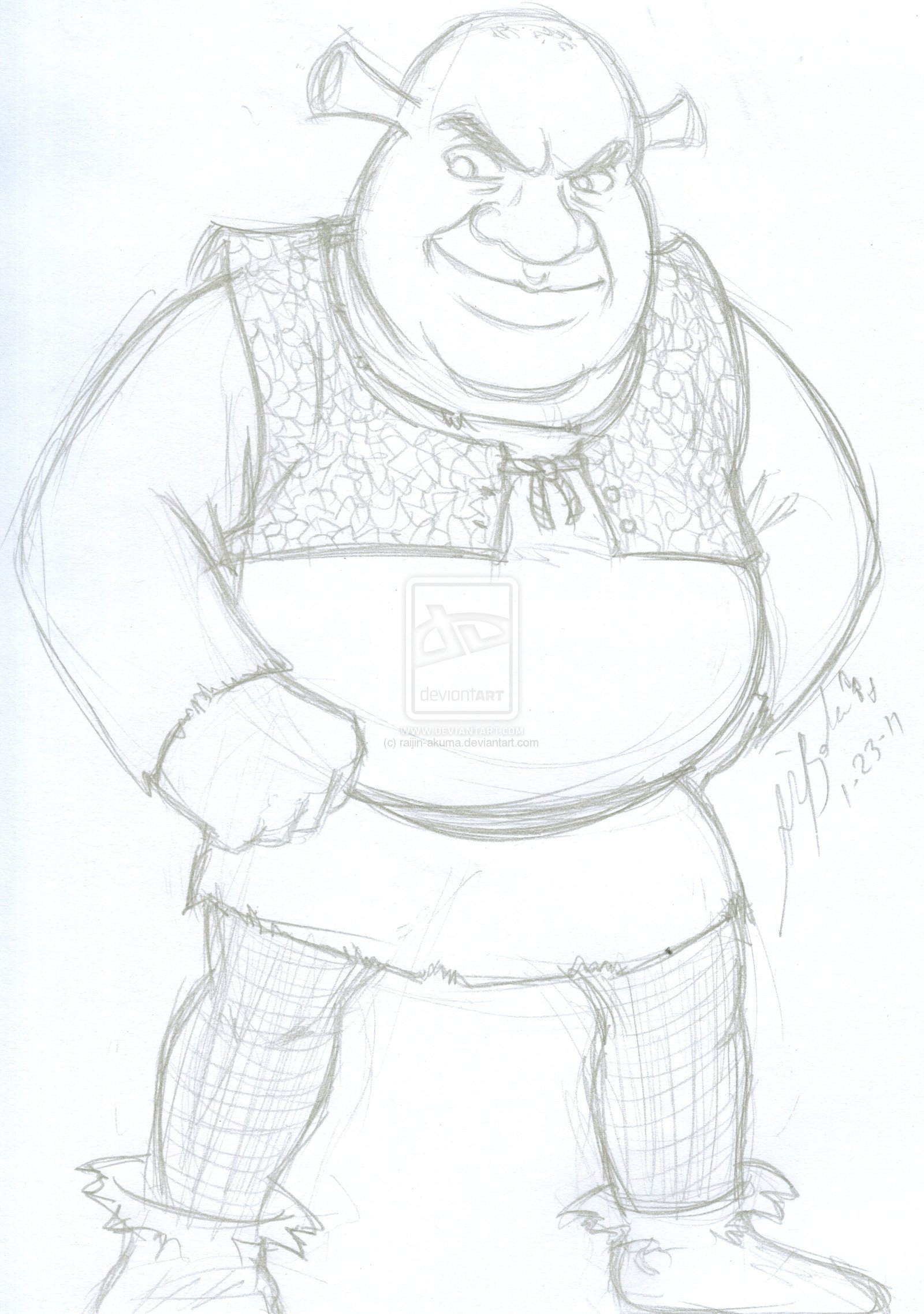 Shrek Drawing at GetDrawings | Free download