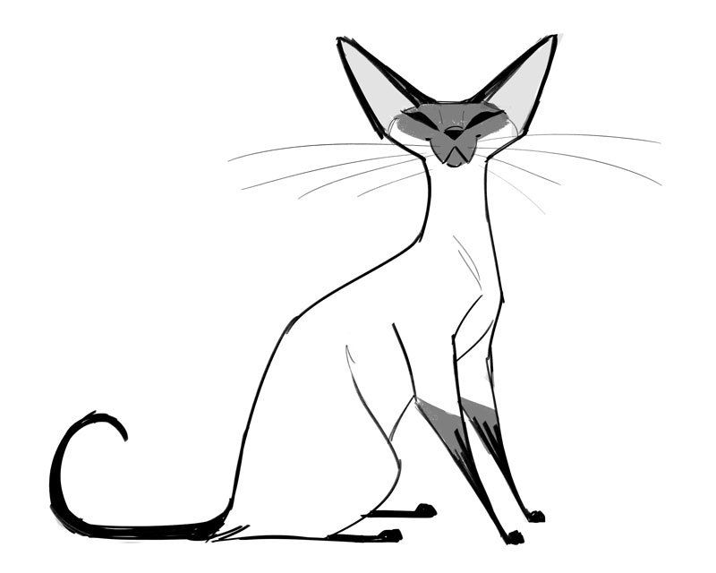 Siamese Cat Drawing at GetDrawings | Free download