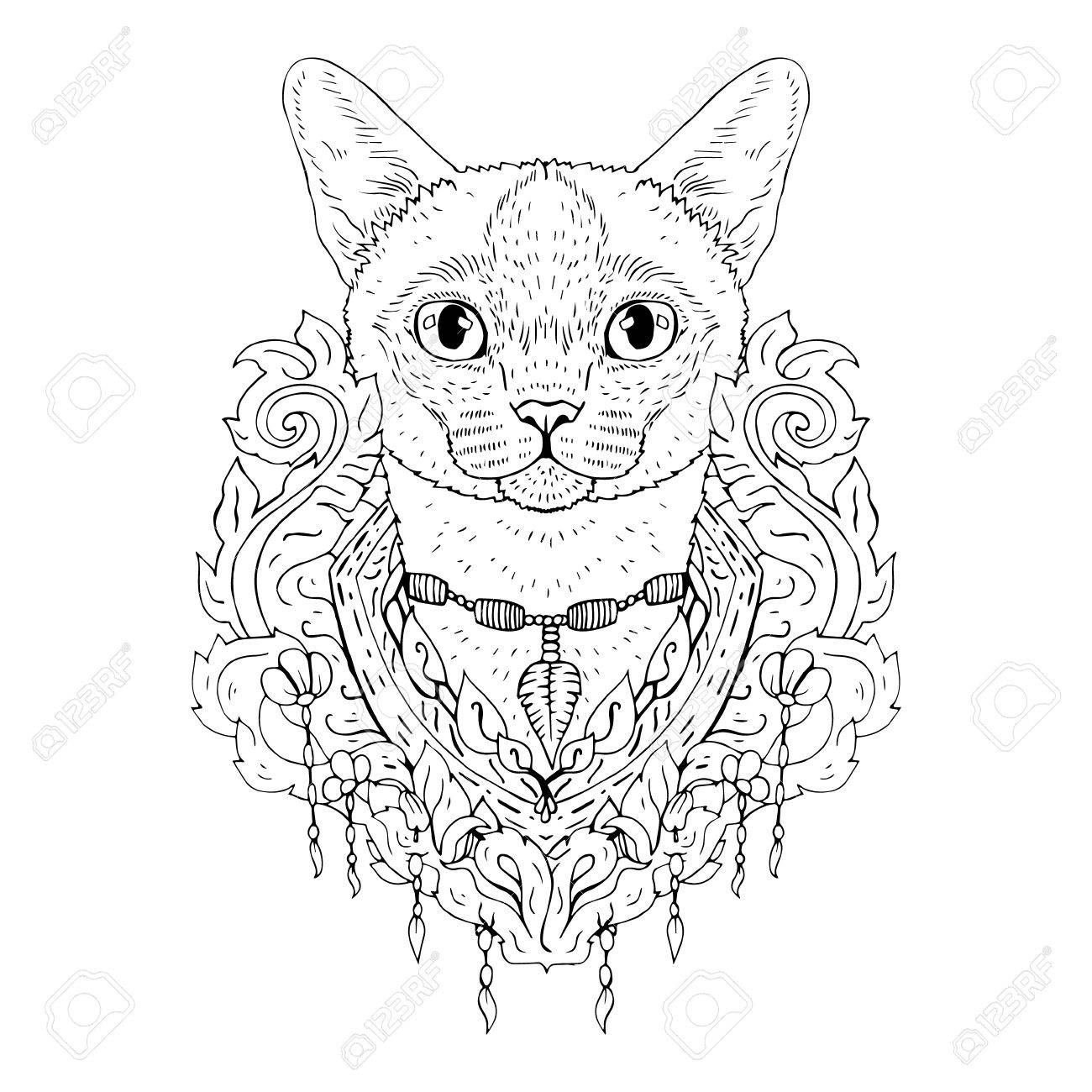 Siamese Cat Drawing at GetDrawings | Free download