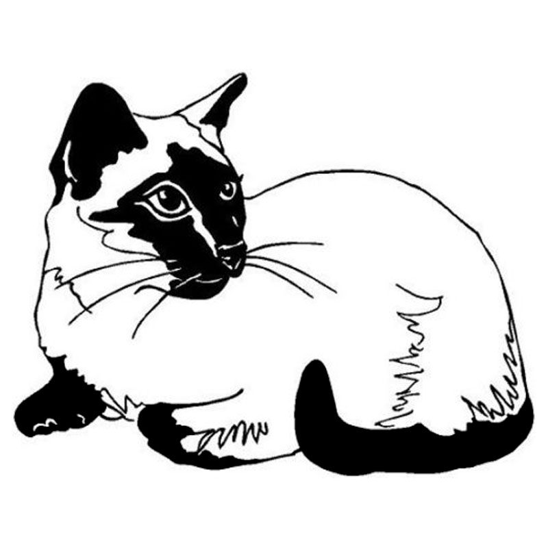 Siamese Cat Line Drawing at GetDrawings | Free download