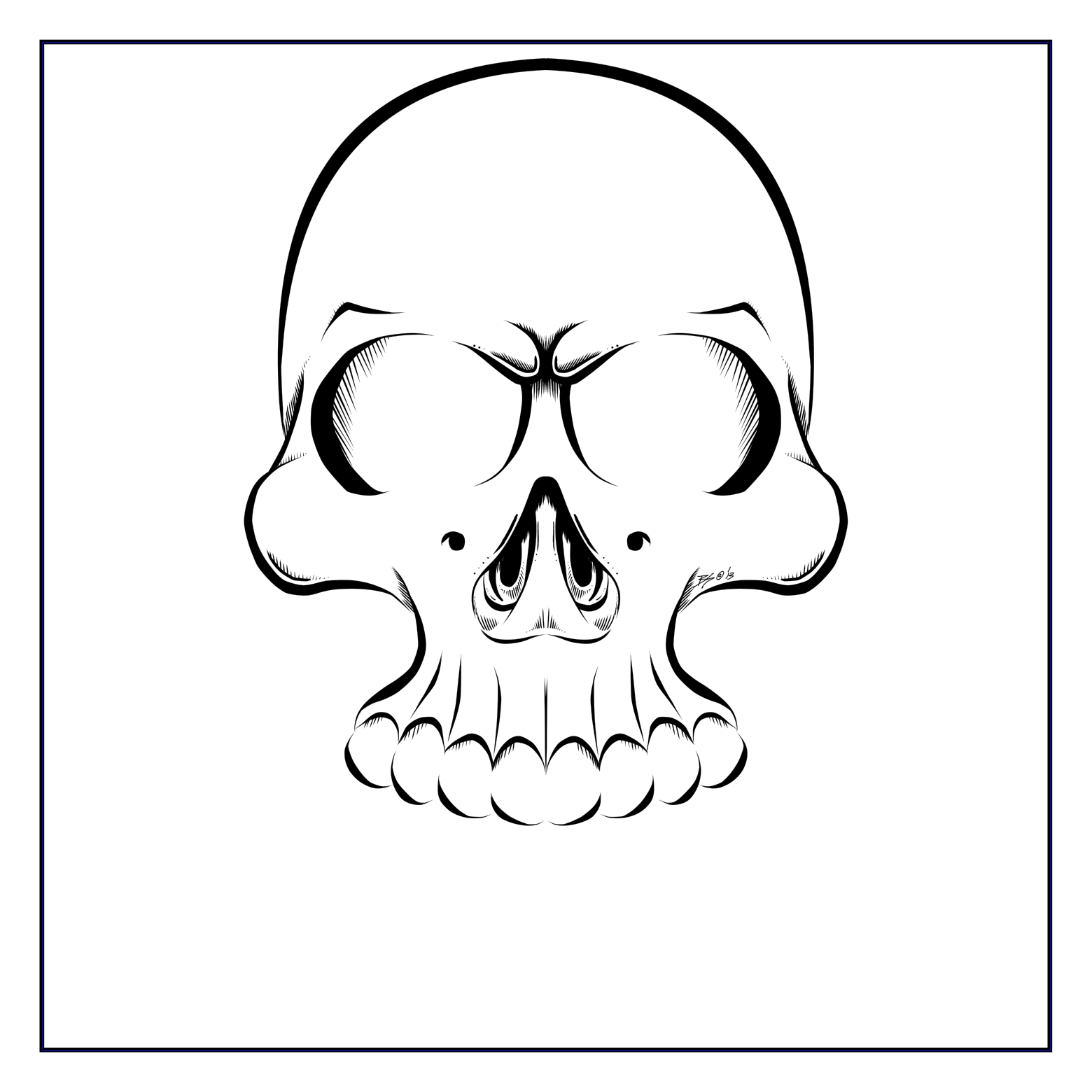 Sideways Skull Drawing at GetDrawings Free download