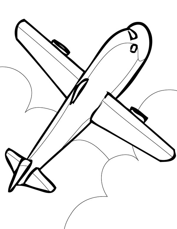 super simple airplane drawing