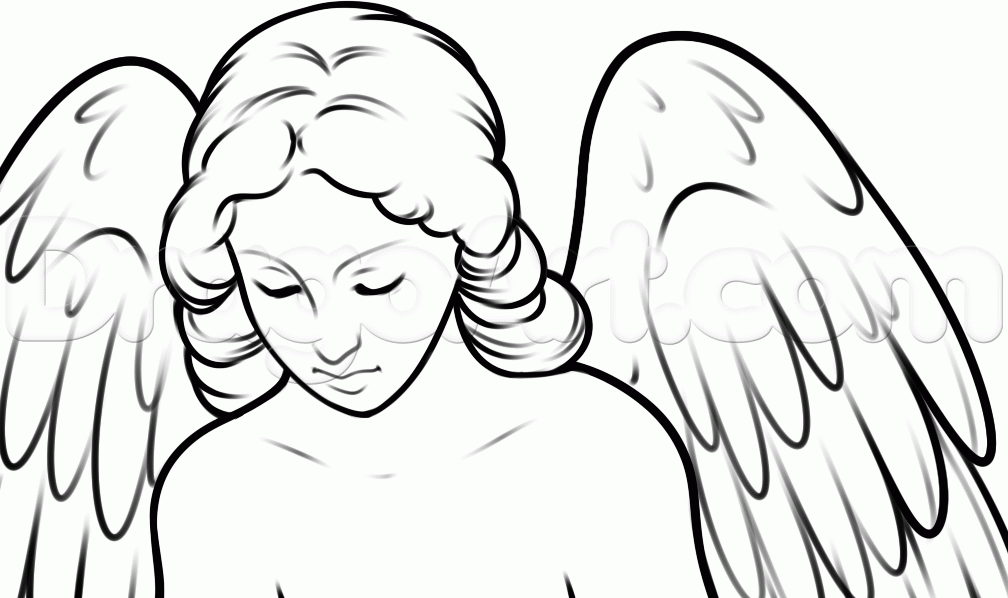 Simple Angel Drawing at GetDrawings | Free download