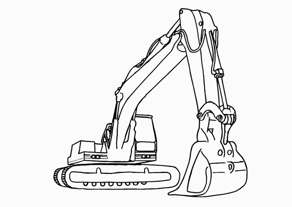 Simple Bulldozer Drawing at GetDrawings | Free download