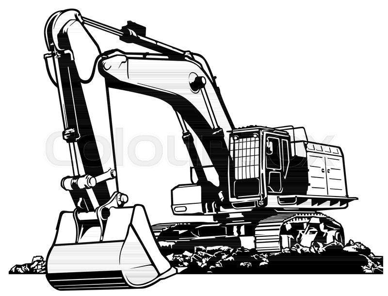 Simple Bulldozer Drawing at GetDrawings | Free download