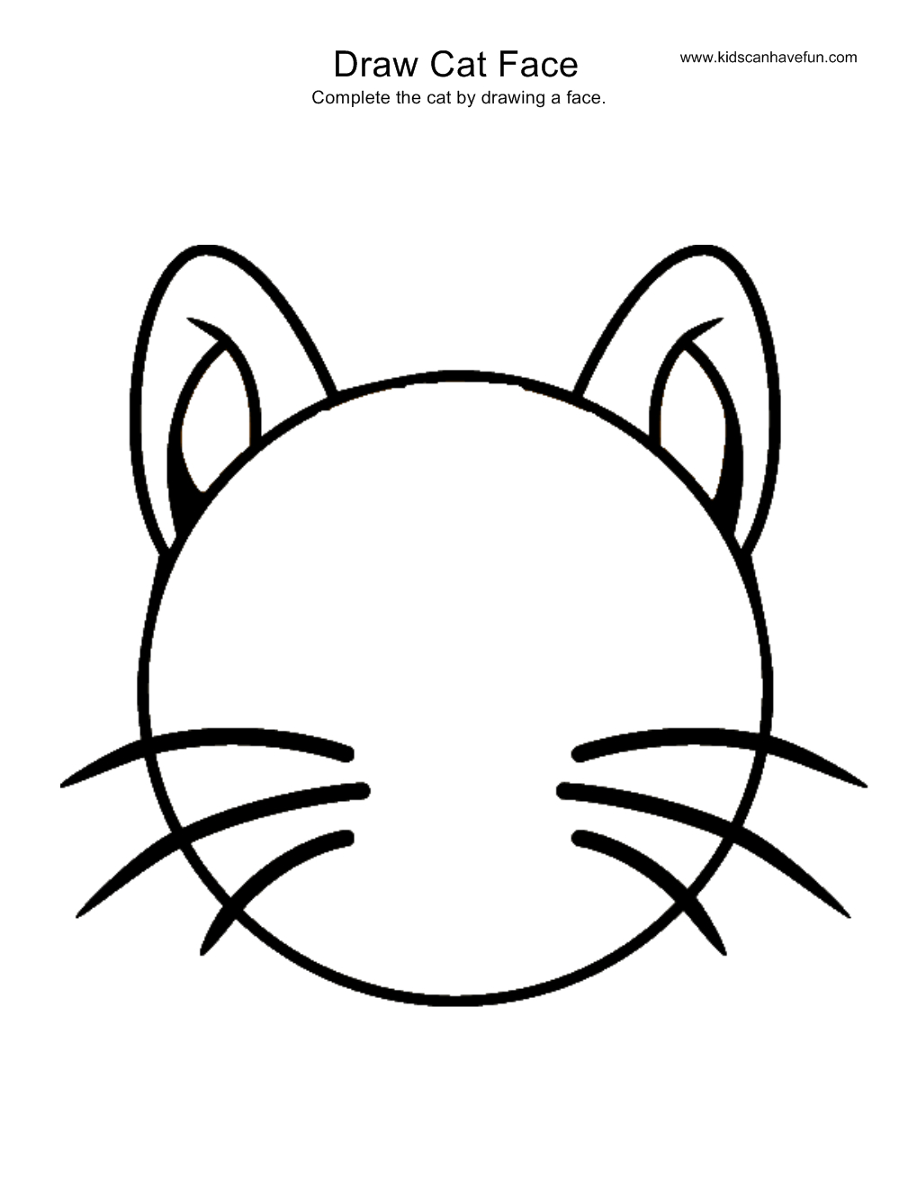 Simple Cat Face Drawing at GetDrawings | Free download