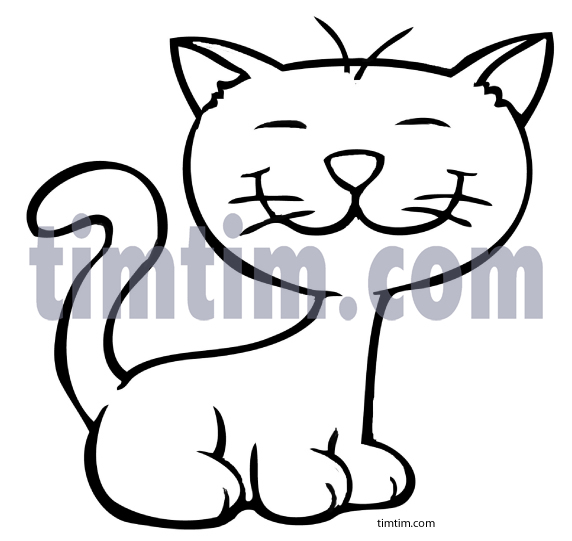 Simple Cat Line Drawing at GetDrawings | Free download