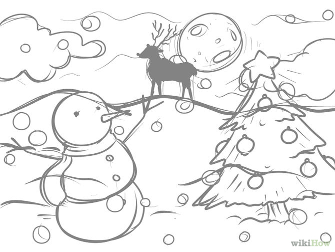 Simple Christmas Drawing at GetDrawings | Free download