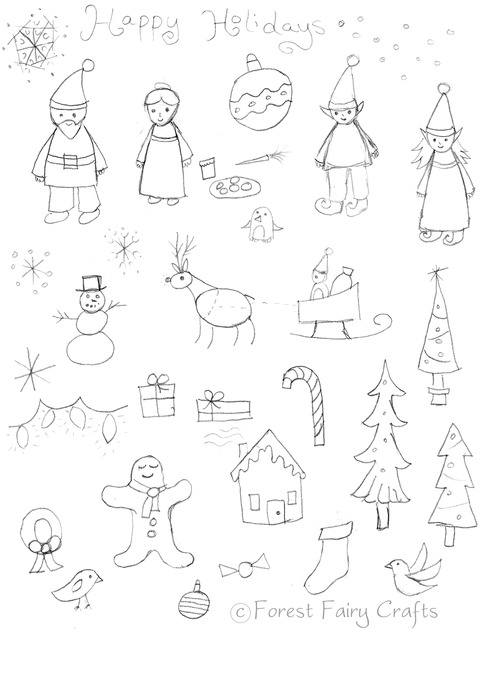 christmas sketch ideas