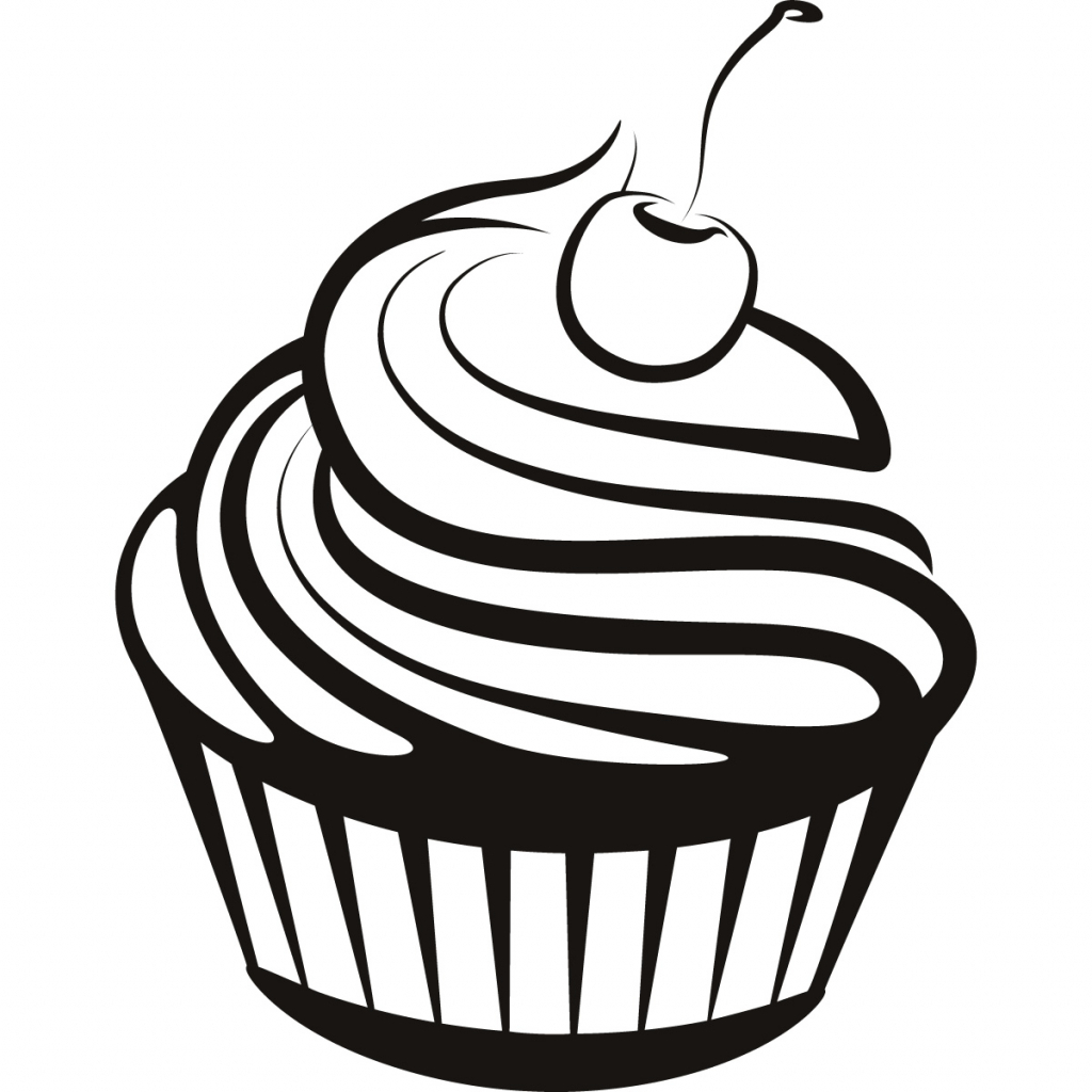 Simple Cupcake Drawing at GetDrawings Free download