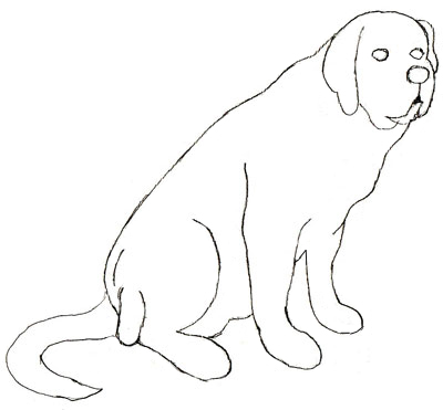 Simple Dog Face Drawing at GetDrawings | Free download