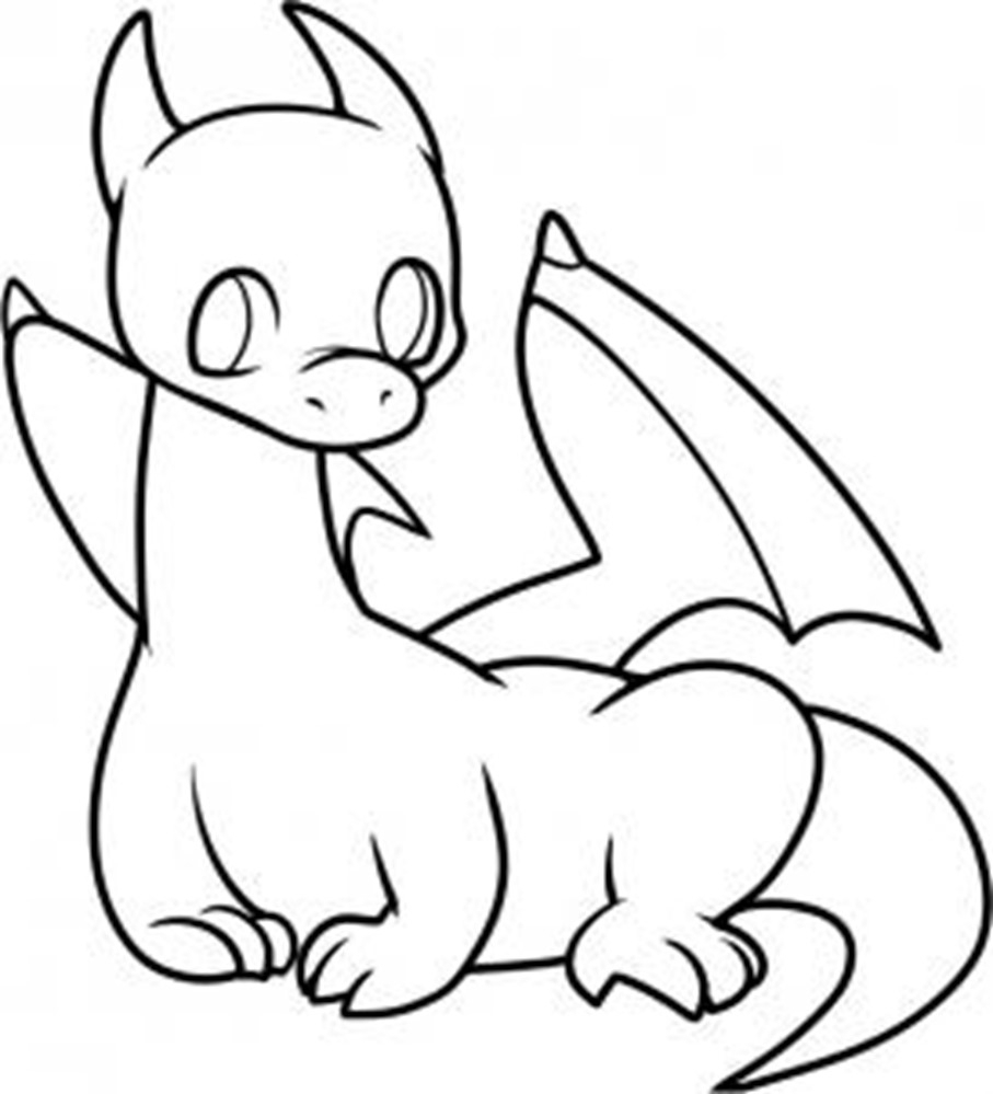 simple dragon sketch drawing