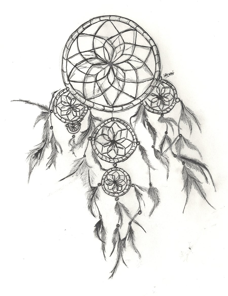 Simple Dream Catcher Drawing at GetDrawings Free download