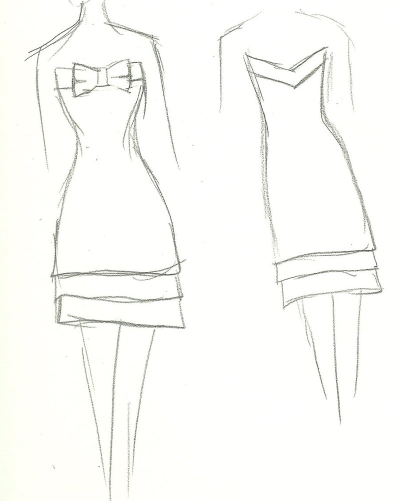 simple fashion croquis