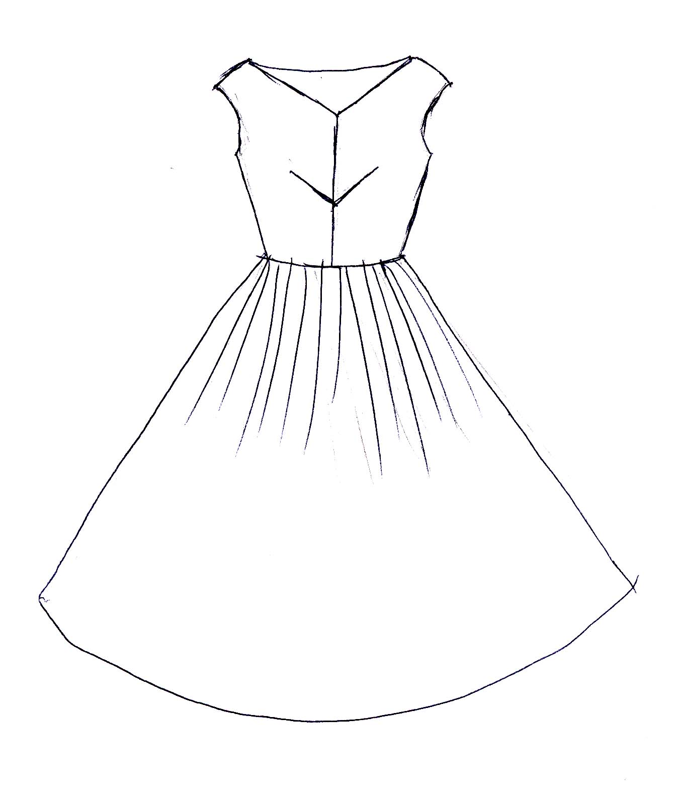 Simple Dress Drawing at GetDrawings | Free download