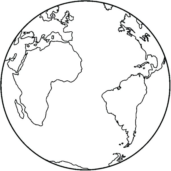 Simple Earth Coloring Page | Dontly.ME