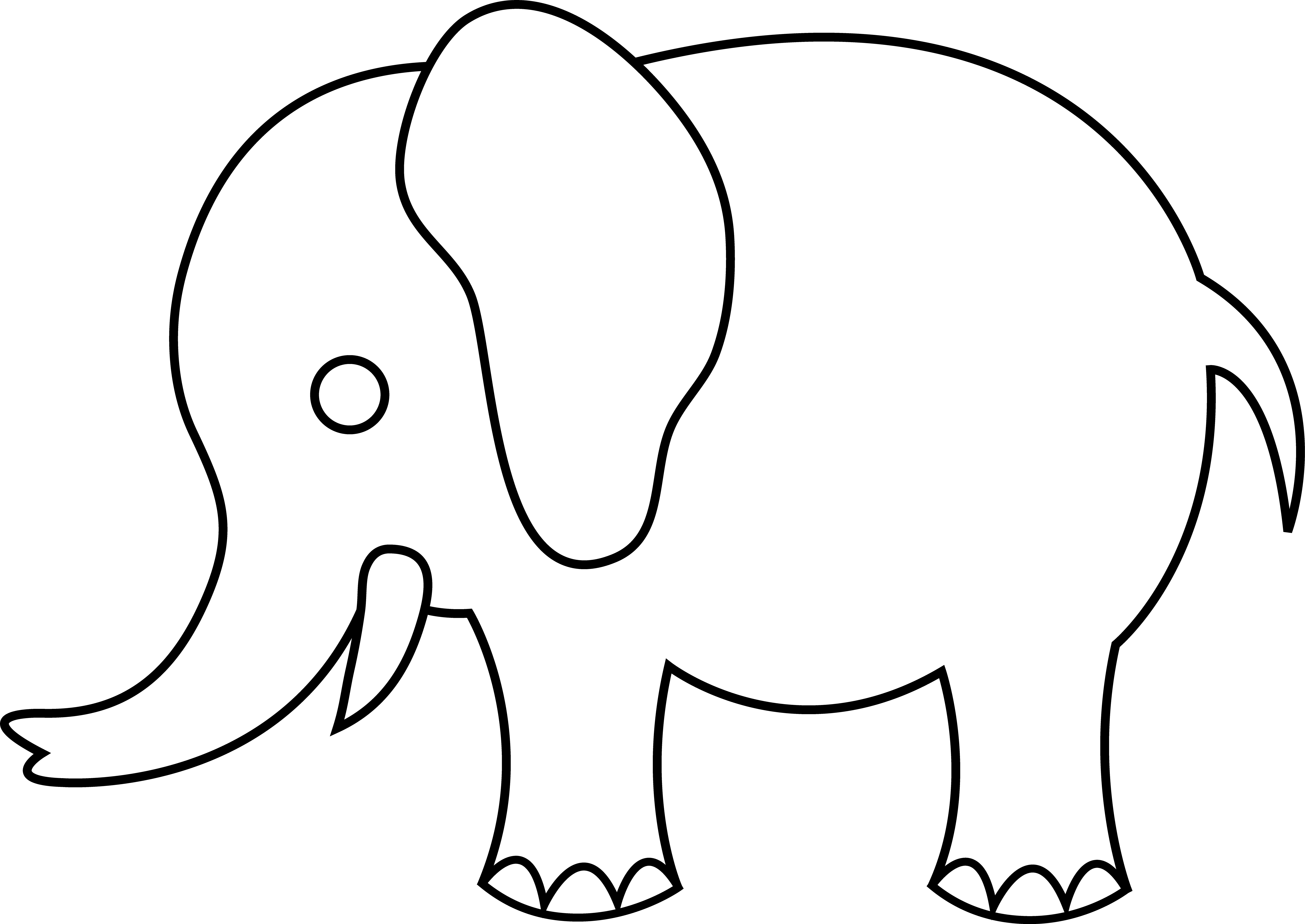 Simple Elephant Drawing at GetDrawings Free download