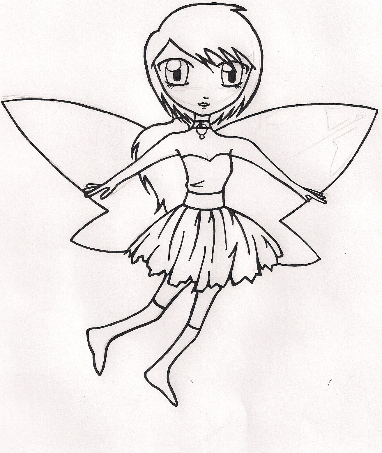 Simple Fairy Drawing at GetDrawings | Free download